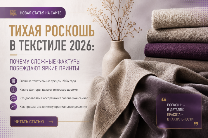 «Тихая роскошь» в текстиле 2026: почему сложные фактуры побеждают яркие принты