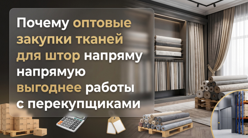 Почему оптовые закупки тканей для штор напрямую выгоднее работы с перекупщиками