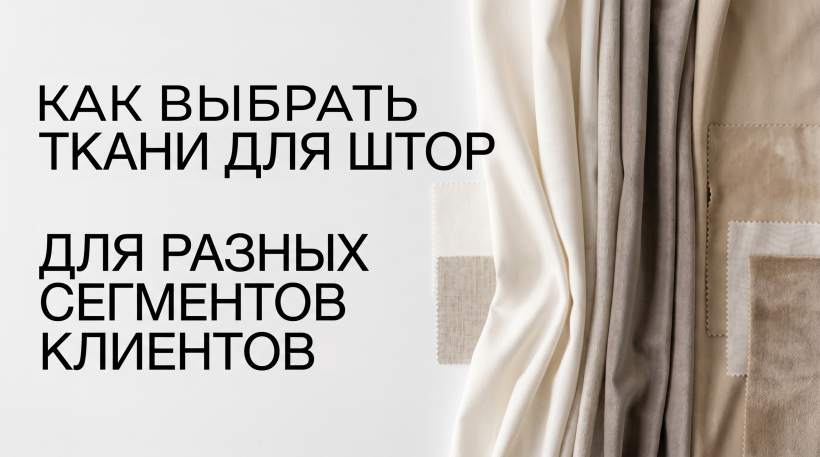 Виды тканей для штор: что выбрать для разных сегментов клиентов
